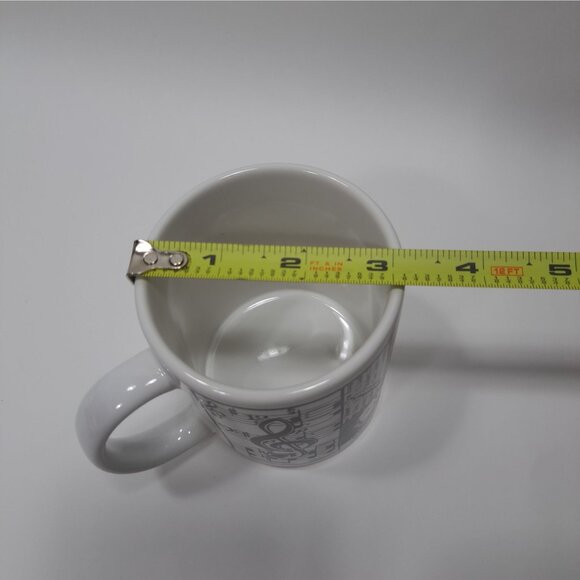 Schubert Design Coffee Mug Classical Music Notes Piano Motif Handle Cup - Picture 10 of 10